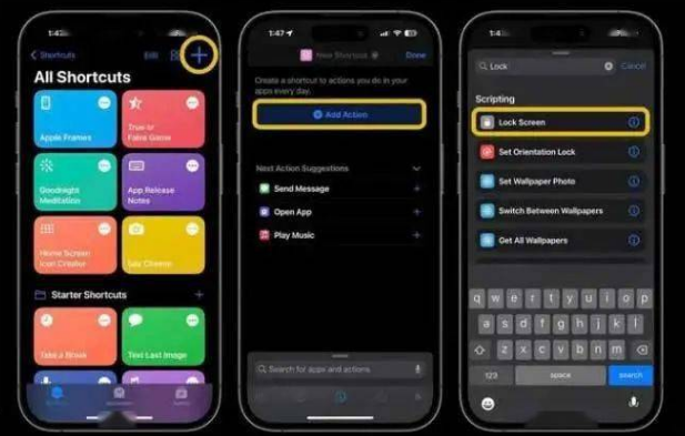 南丹苹果14锁屏维修店分享iPhone14升级iOS16.4后如何创建锁屏快捷方式 