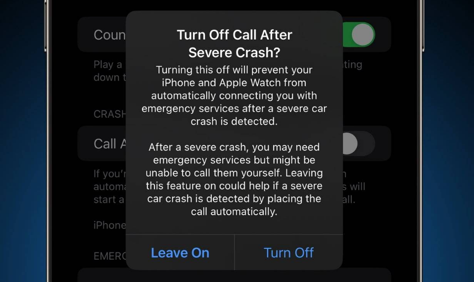 南丹苹果14维修分享 iPhone 14 和 Apple Watch 上关闭崩溃检测 